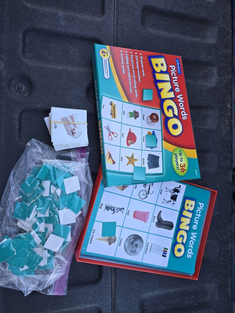 Picture Words Bingo Kids Game by - Teal